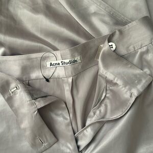 Acne Silver Satin Trousers